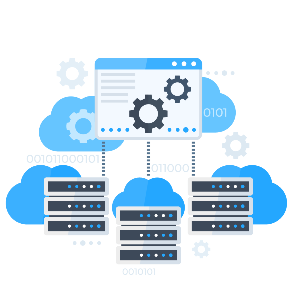 Illustration of server-cloud network